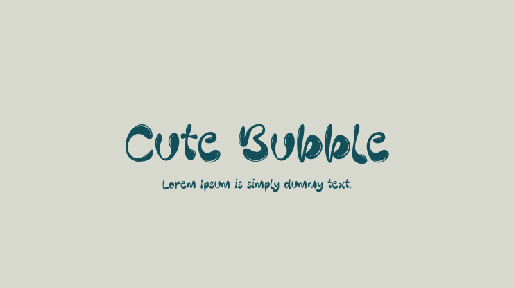 Cute Bubble Font