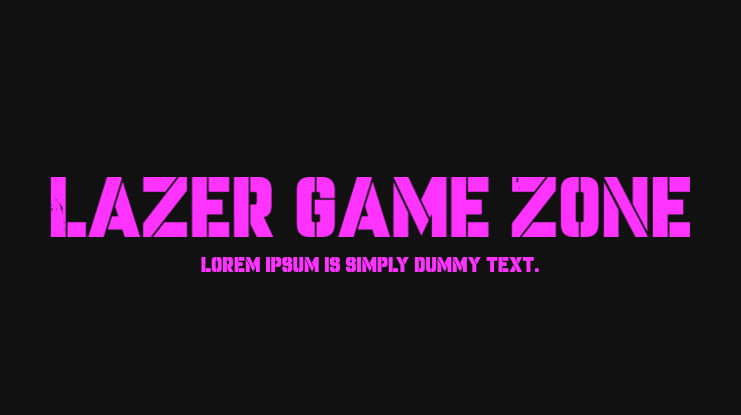 Lazer Game Zone Font