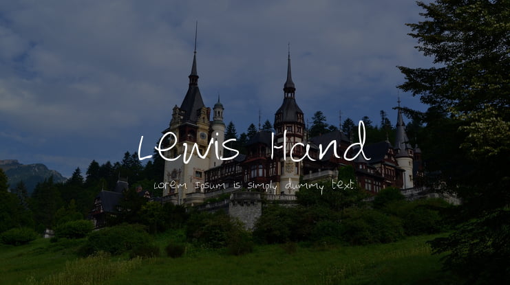 Lewis Hand Font