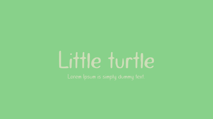 Little turtle Font