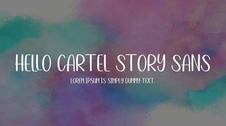 Hello Cartel Story Sans Font Family