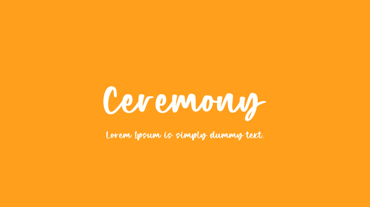Ceremony Font