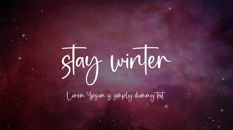 stay winter Font