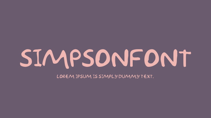 Simpsonfont Font Family