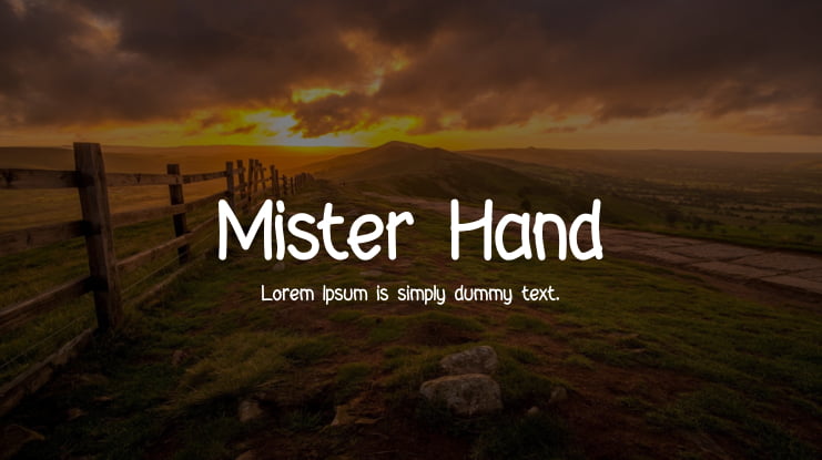 Mister Hand Font