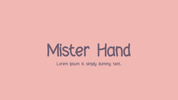 Mister Hand Font