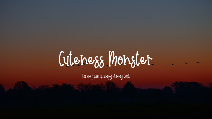 Cuteness Monster Font