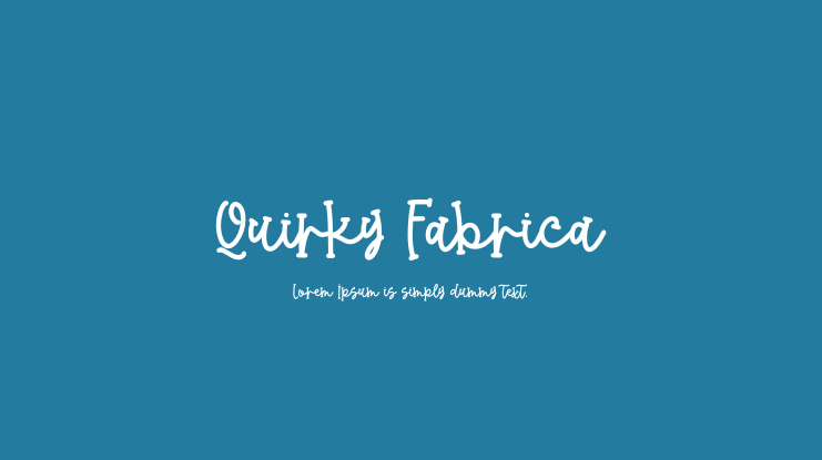 Quirky Fabrica Font