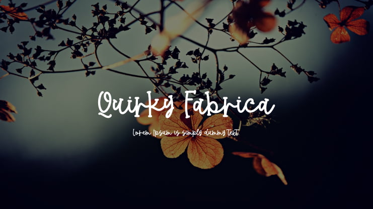 Quirky Fabrica Font
