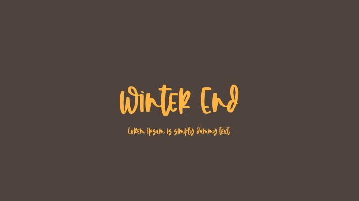 Winter End Font : Download Free for Desktop & Webfont