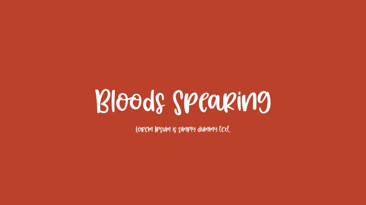 Bloods Spearing Font