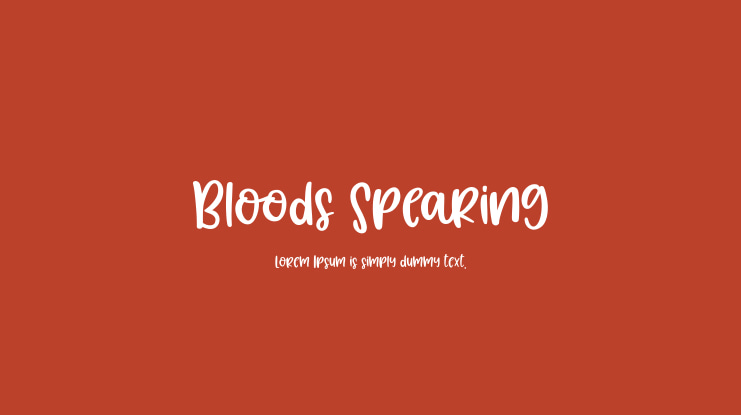 Bloods Spearing Font