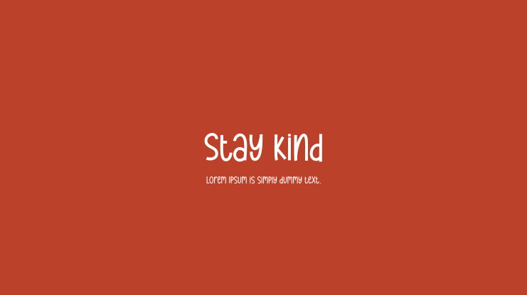 Stay Kind Font Family
