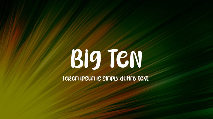 Big Ten Font