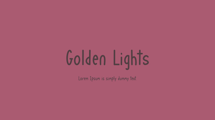 Golden Lights Font