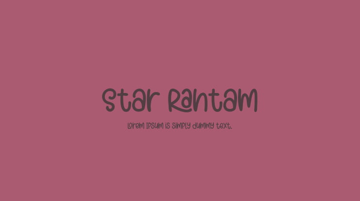 Star Rantam Font