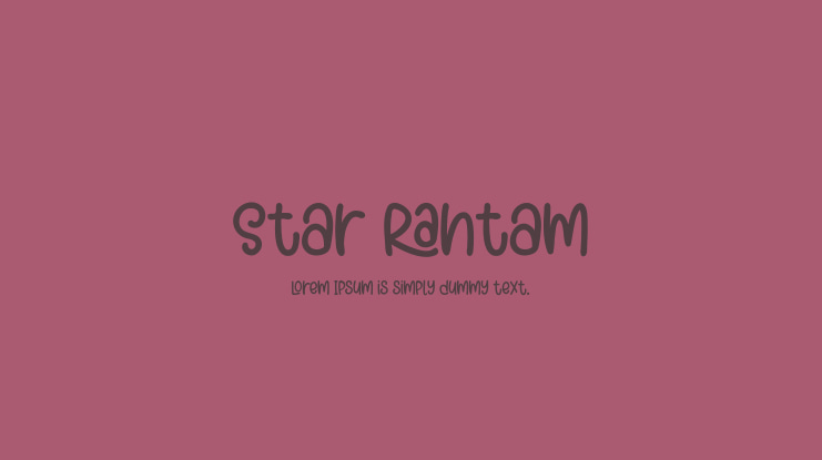 Star Rantam Font
