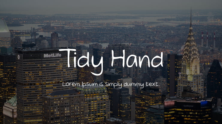 Tidy Hand Font