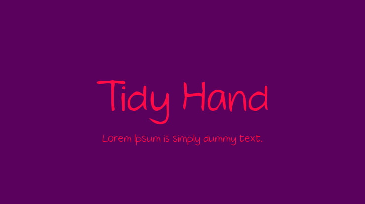 Tidy Hand Font