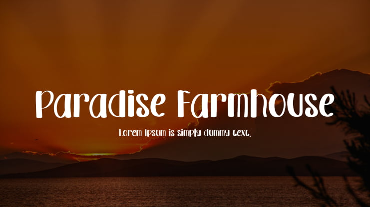 Paradise Farmhouse Font