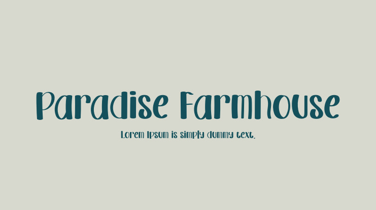Paradise Farmhouse Font