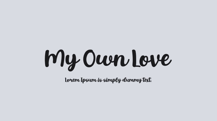 My Own Love Font