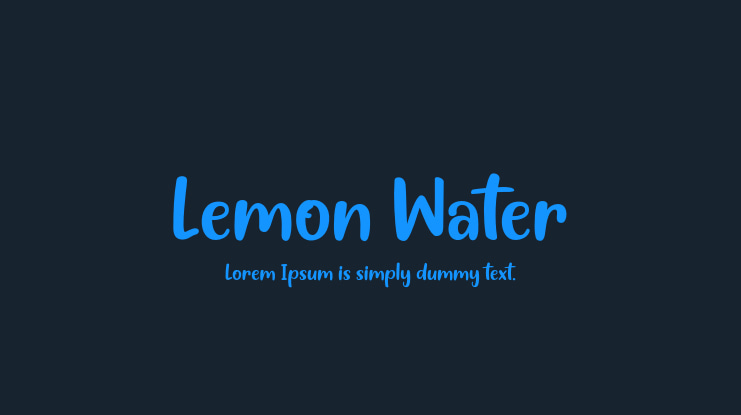 Lemon Water Font
