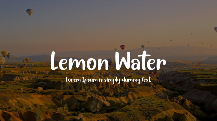 Lemon Water Font