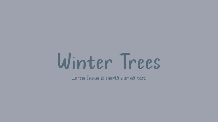 Winter Trees Font