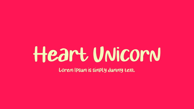 Heart Unicorn Font