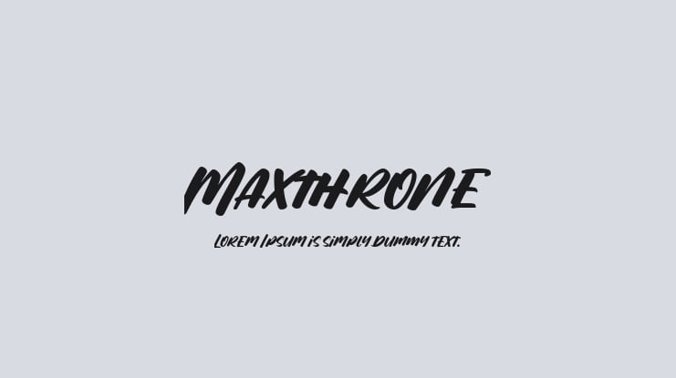 Maxthrone Font