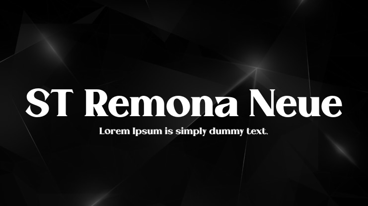 ST Remona Neue Font