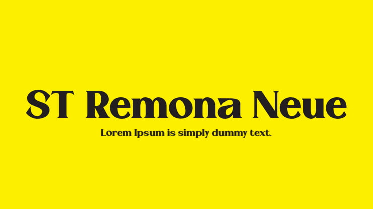 ST Remona Neue Font