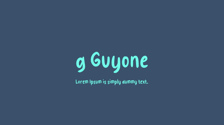 g Guyone Font