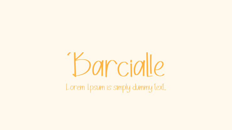Barcialle Font