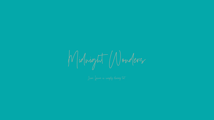 Midnight Wonders Font