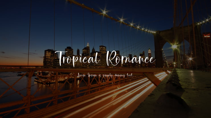 Tropical Romance Font