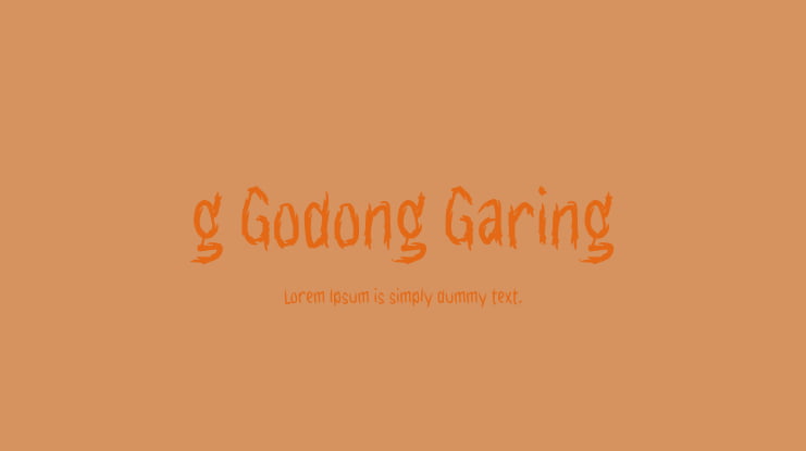 g Godong Garing Font