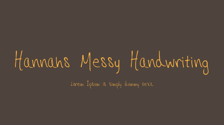 Hannahs Messy Handwriting Font