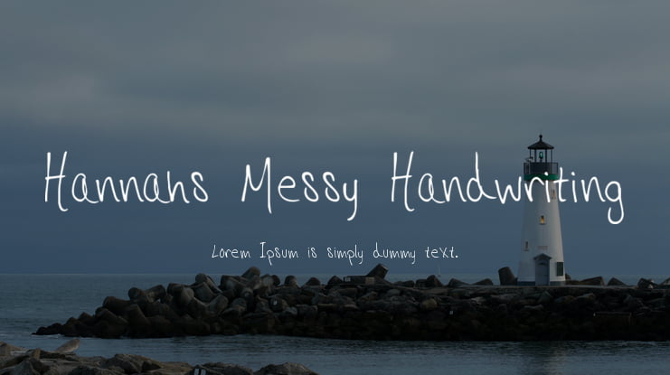Hannahs Messy Handwriting Font