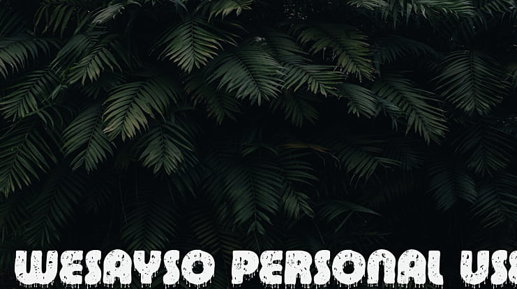 WESAYSO PERSONAL USE Font