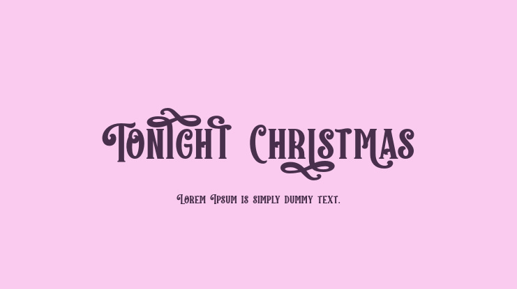 Tonight Christmas Font