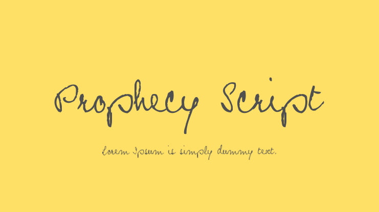Prophecy Script Font