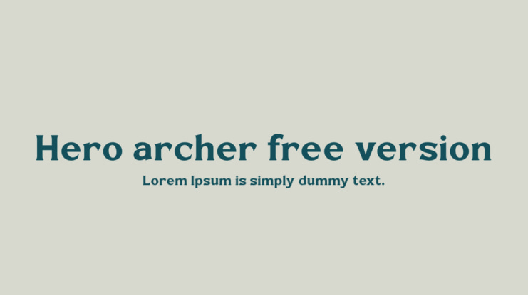 Hero archer free version Font