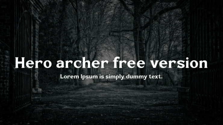 Hero archer free version Font