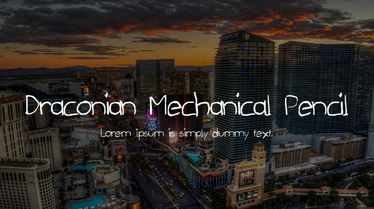Draconian Mechanical Pencil Font