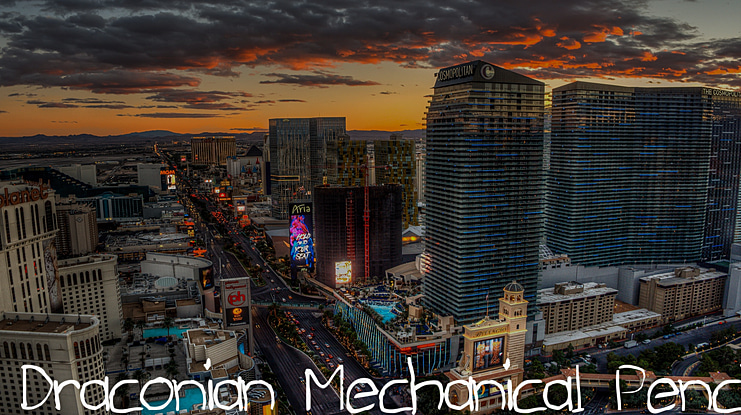 Draconian Mechanical Pencil Font