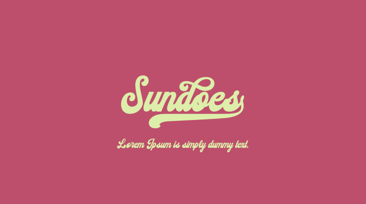 Sundoes Font