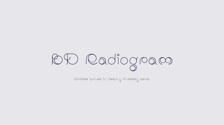 BD Radiogram Font