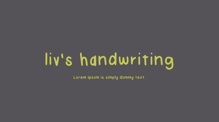 liv's handwriting Font